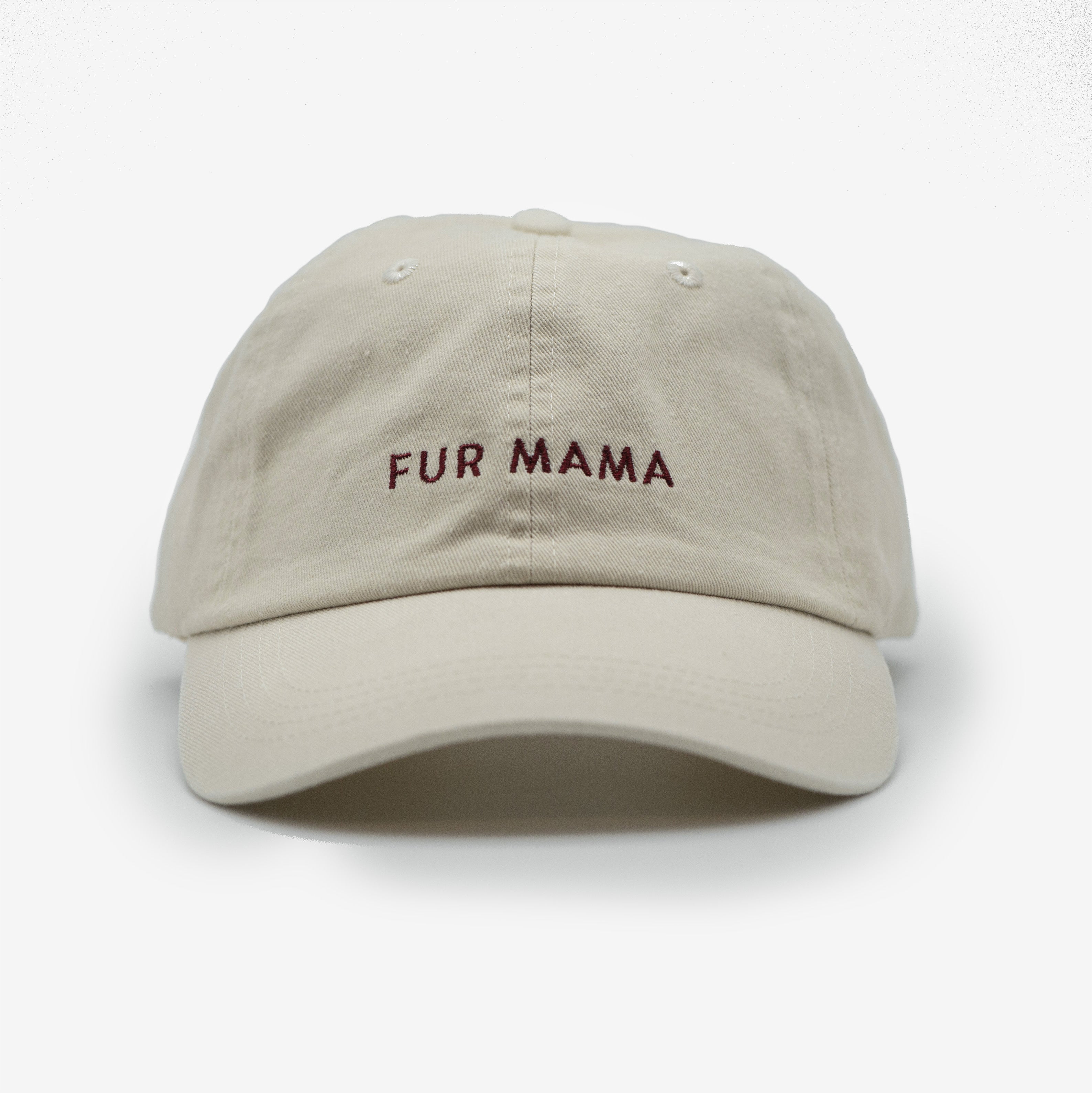 Casquette en denim beige - Fur Mama.