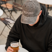 Casquette en denim noir - Barks & Beer Make All Problems Disappear 