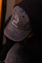 Casquette en denim noir - Logo "Dogs. Because People Suck" 