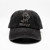 Casquette en denim noir - Logo "Dogs. Because People Suck" 