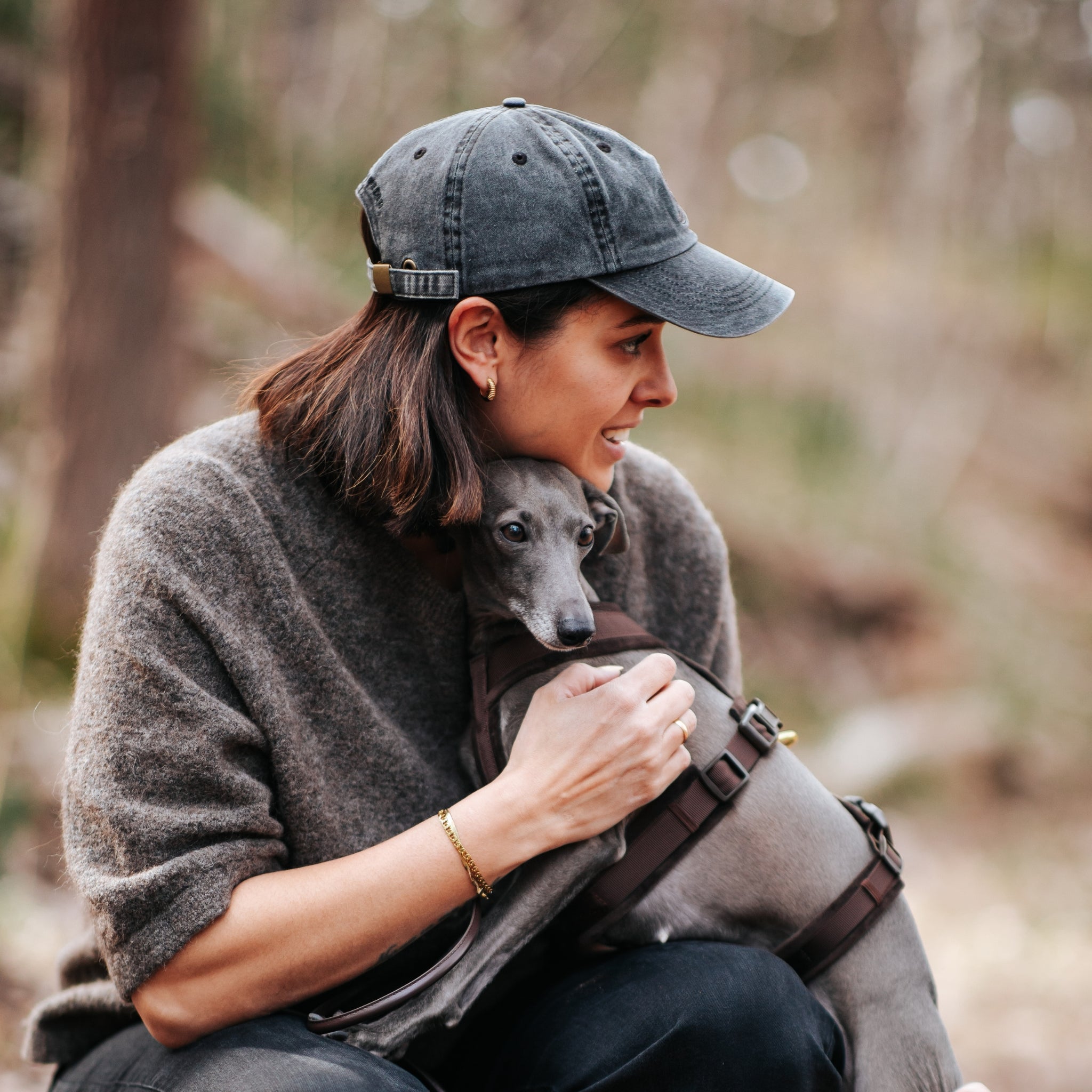 Casquette en denim noir - lévrier