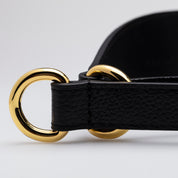 Collier de chien martingale large noir.