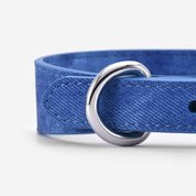 Collier pour chien en denim bleu fin