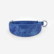 Collier martingale large en jean bleu pour chien

