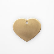 Gravure de médaille pour chien - Cœur en laiton