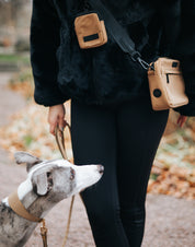 Sac de promenade pour chien réfléchissant en bronze - Crossbody