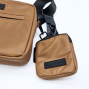 Sac de promenade pour chien réfléchissant en bronze - Crossbody