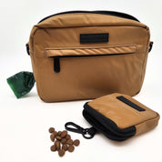 Sac de promenade pour chien réfléchissant en bronze - Crossbody