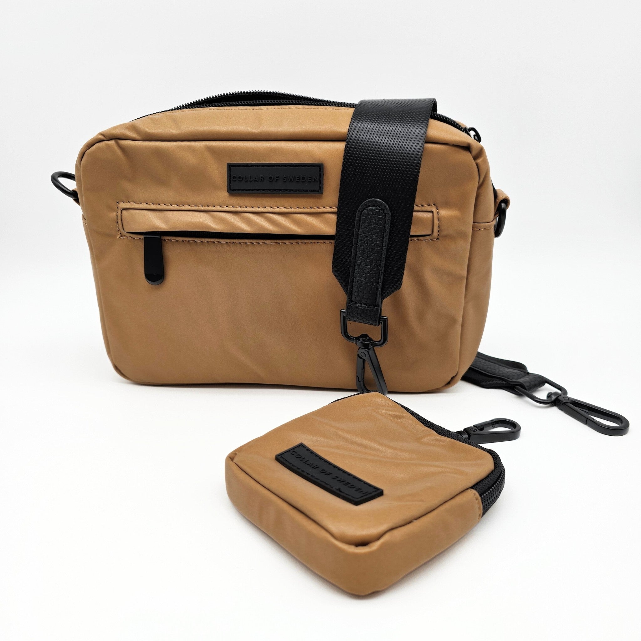 Sac de promenade pour chien réfléchissant en bronze - Crossbody