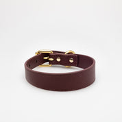 Collier de chien fin bordeaux