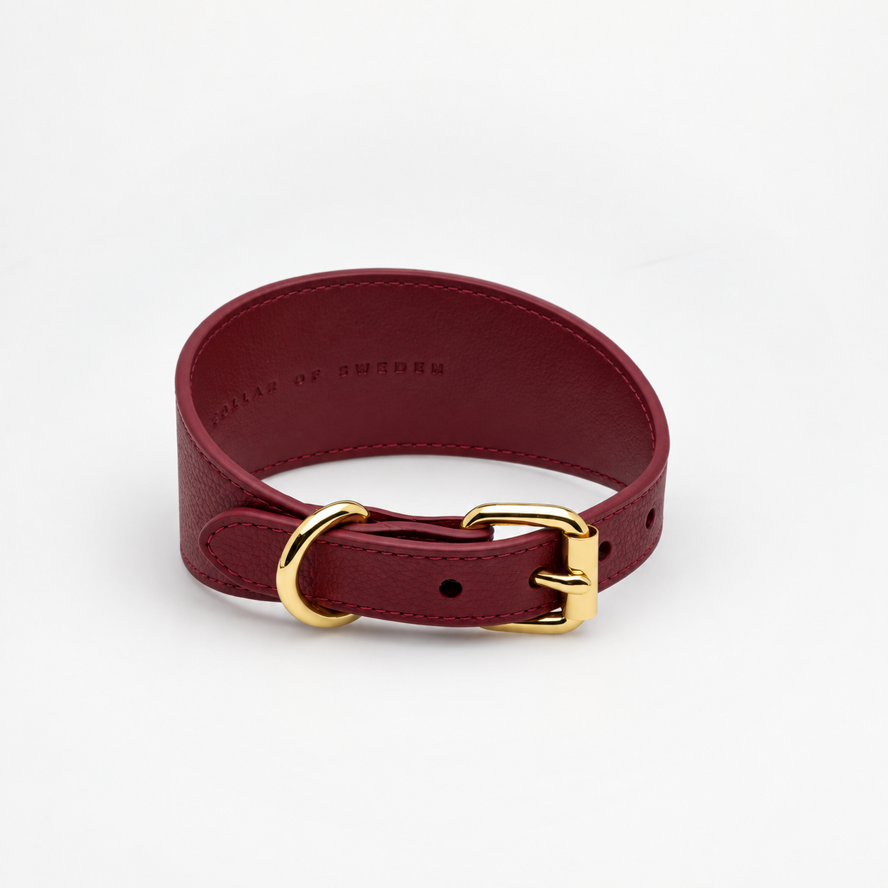 Collier de chien bordeaux large