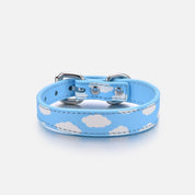 Collier pour chien mince avec nuages