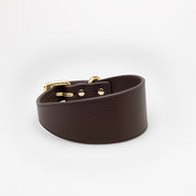 Collier pour chien large marron café