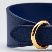 Collier de chien bleu foncé large
