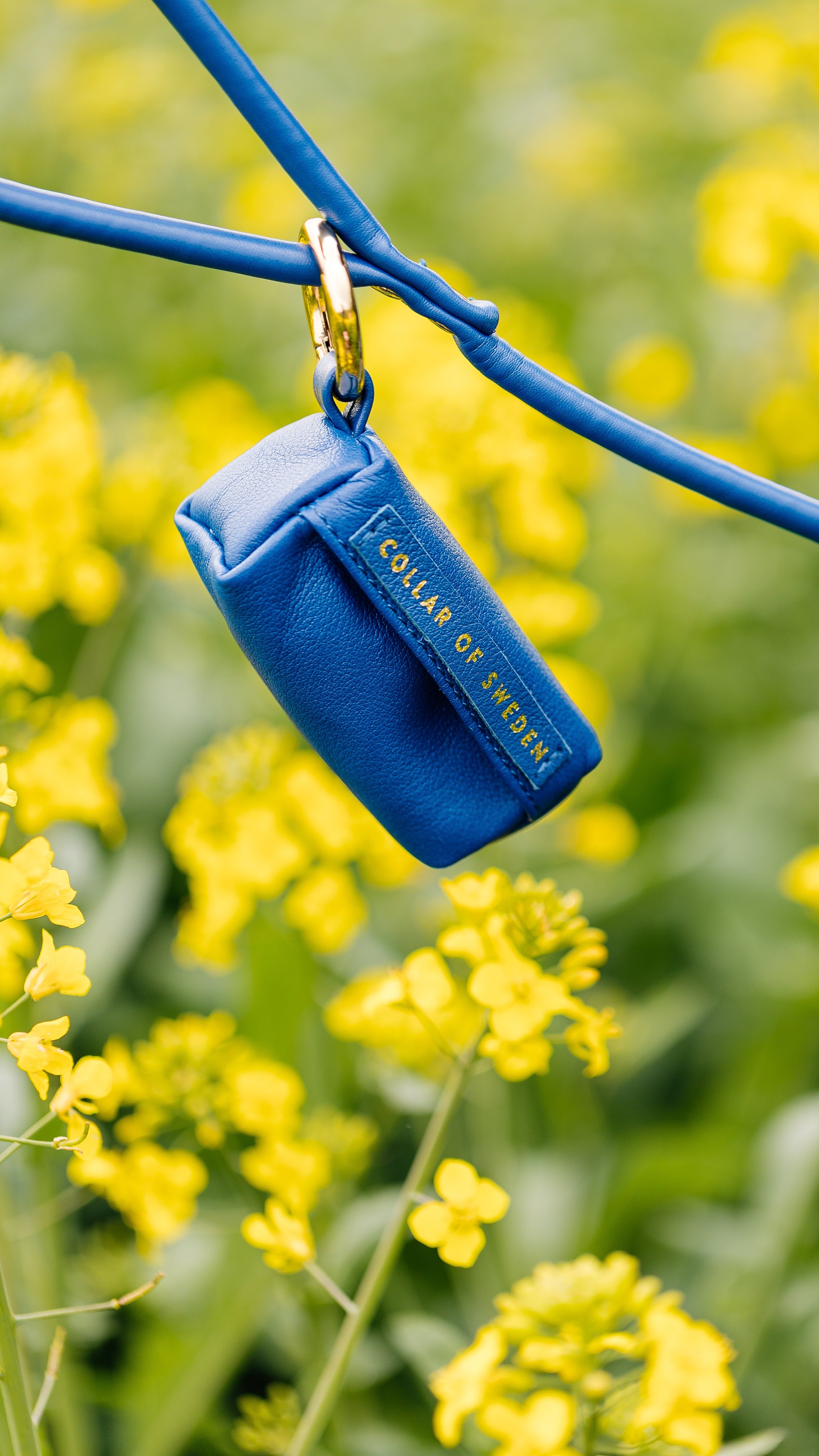 Porte-sac à crottes bleu foncé