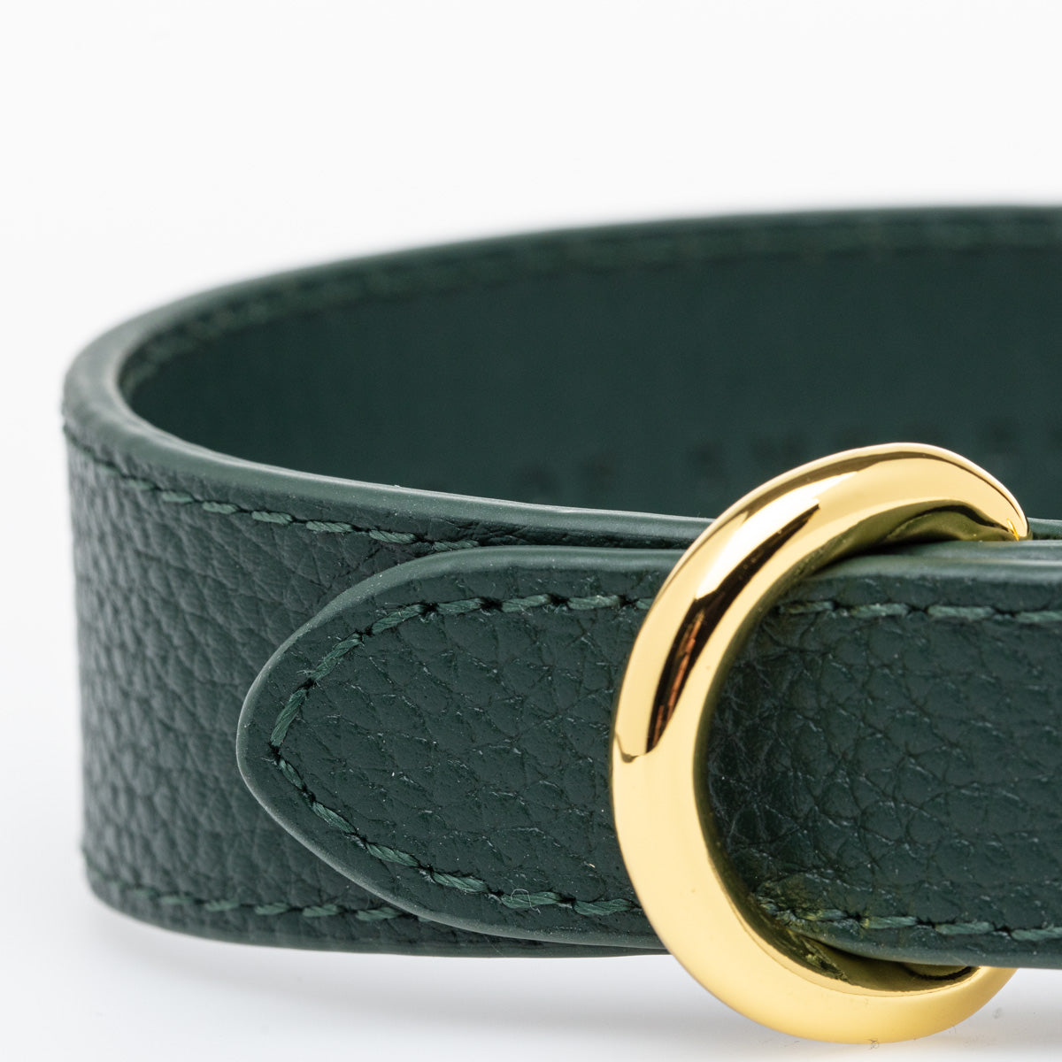 Collier de chien fin vert foncé