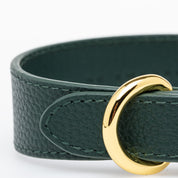 Collier de chien fin vert foncé