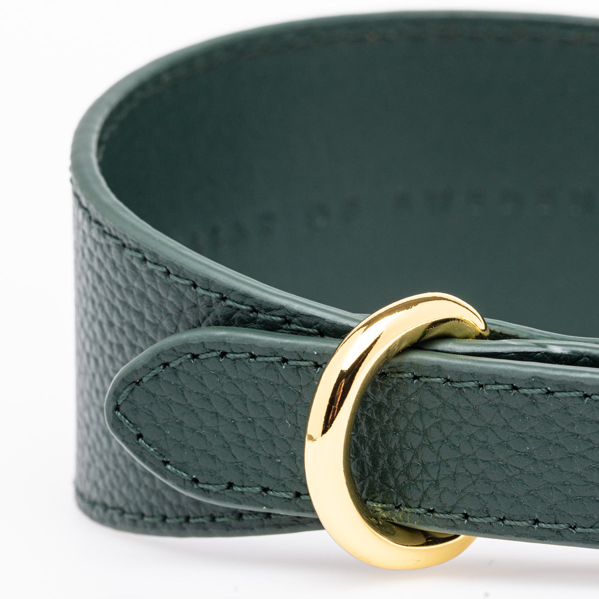 Collier de chien large vert foncé