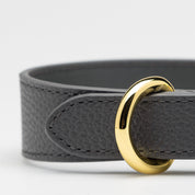 Collier de chien gris foncé mince