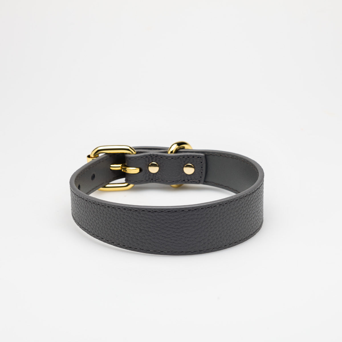 Collier de chien gris foncé mince
