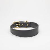 Collier de chien gris foncé mince