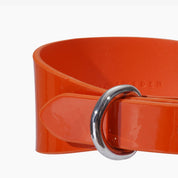 Collier de chien large brillant orange

