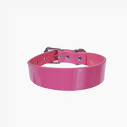 Collier de chien rose brillant mince