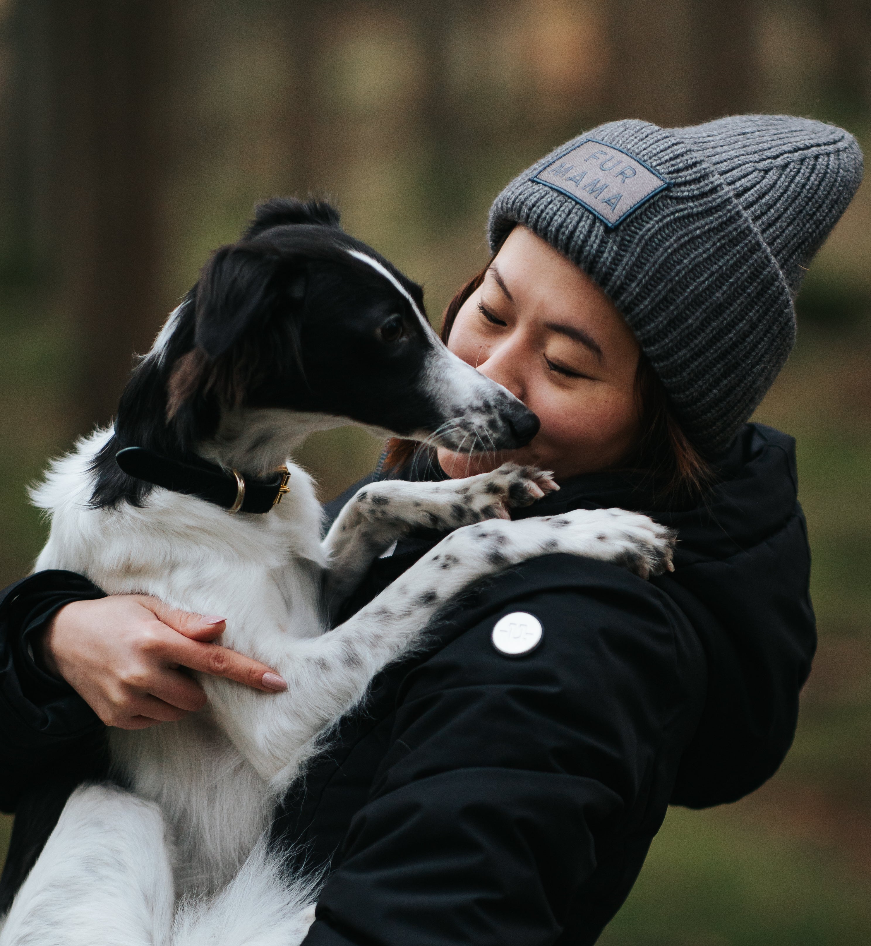 Bonnet en laine gris -  Fur Mama