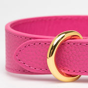 Collier de chien rose vif mince