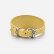 Collier pour chien jaune pastel large