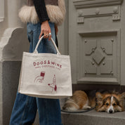 Premium Tote Bag - Dogs & Wine Make Everything Fine