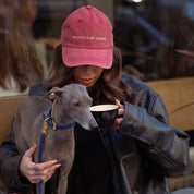 Casquette en jean rouge - My Dog Is My Shrink