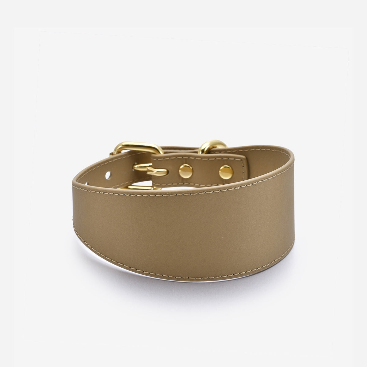 Collier de chien large en bronze réfléchissant